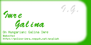 imre galina business card